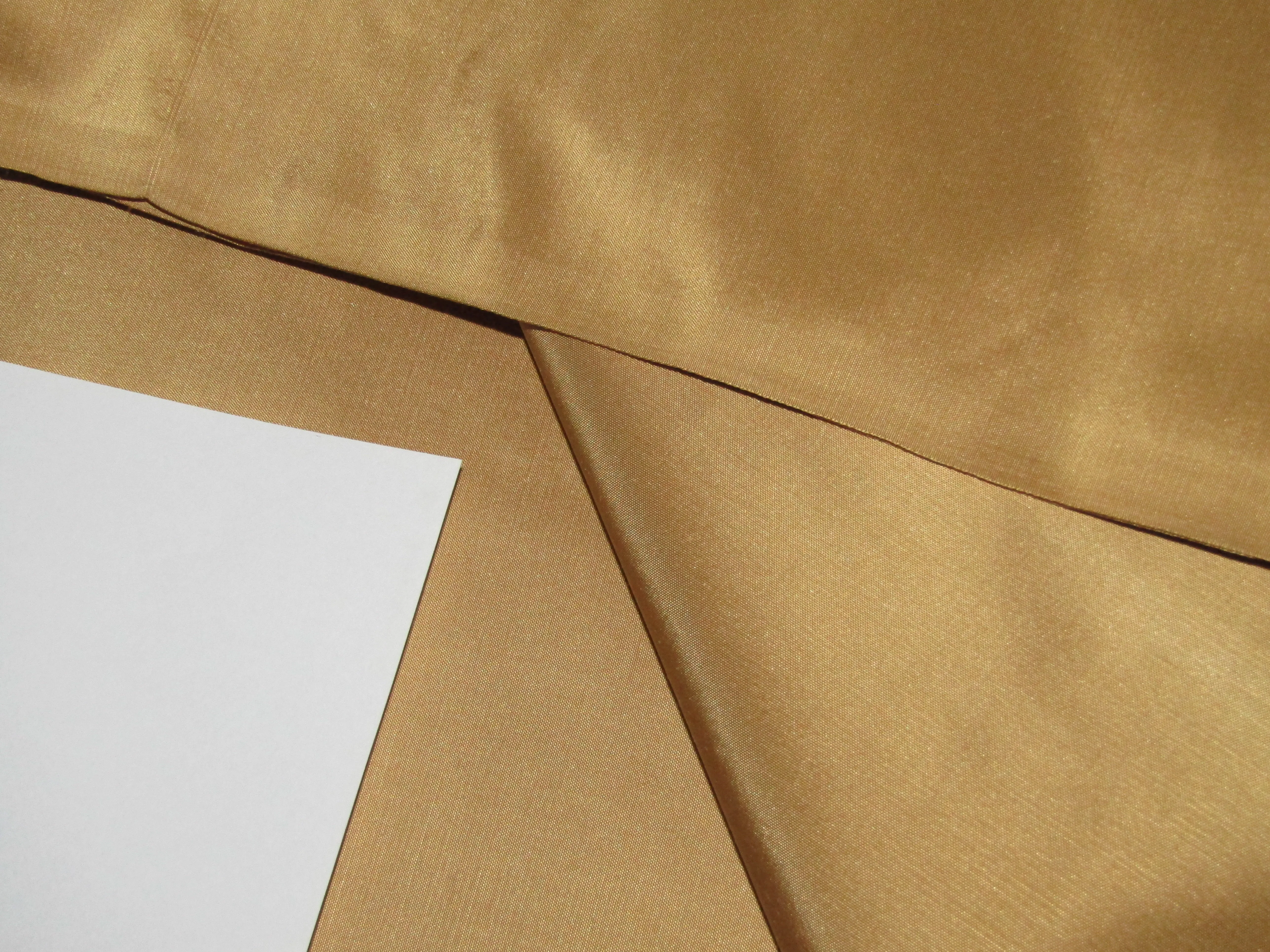 100% Pure SILK TAFFETA FABRIC Gold color 54" TAF335[1]