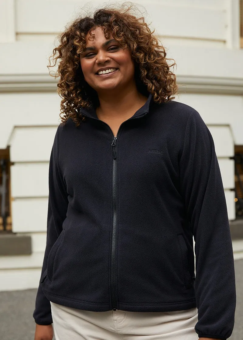 Amble Falls Zip Through Women’s Fleece Jacket Graphite Plus Sizes 2XL - 4XL