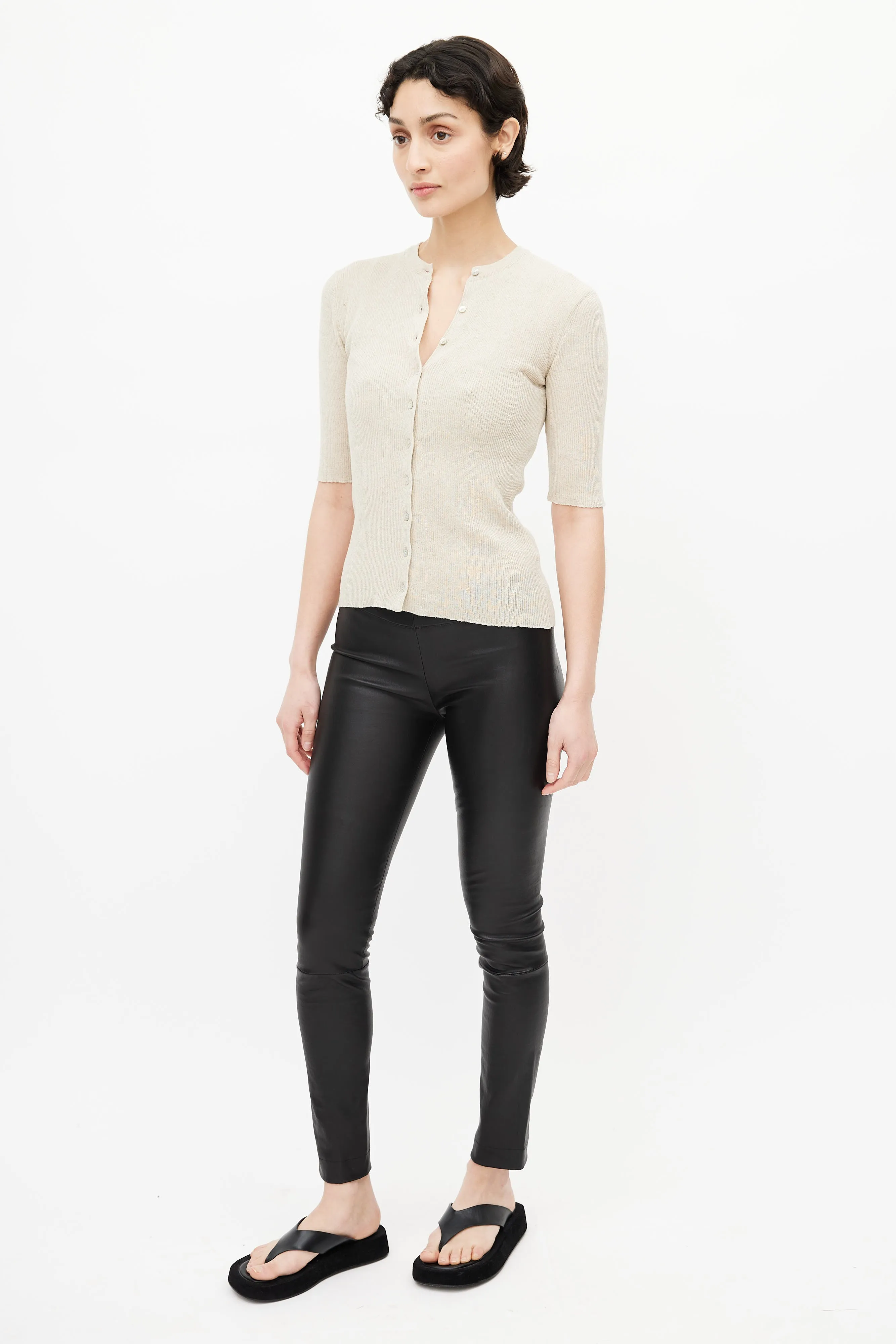 Black Leather Legging