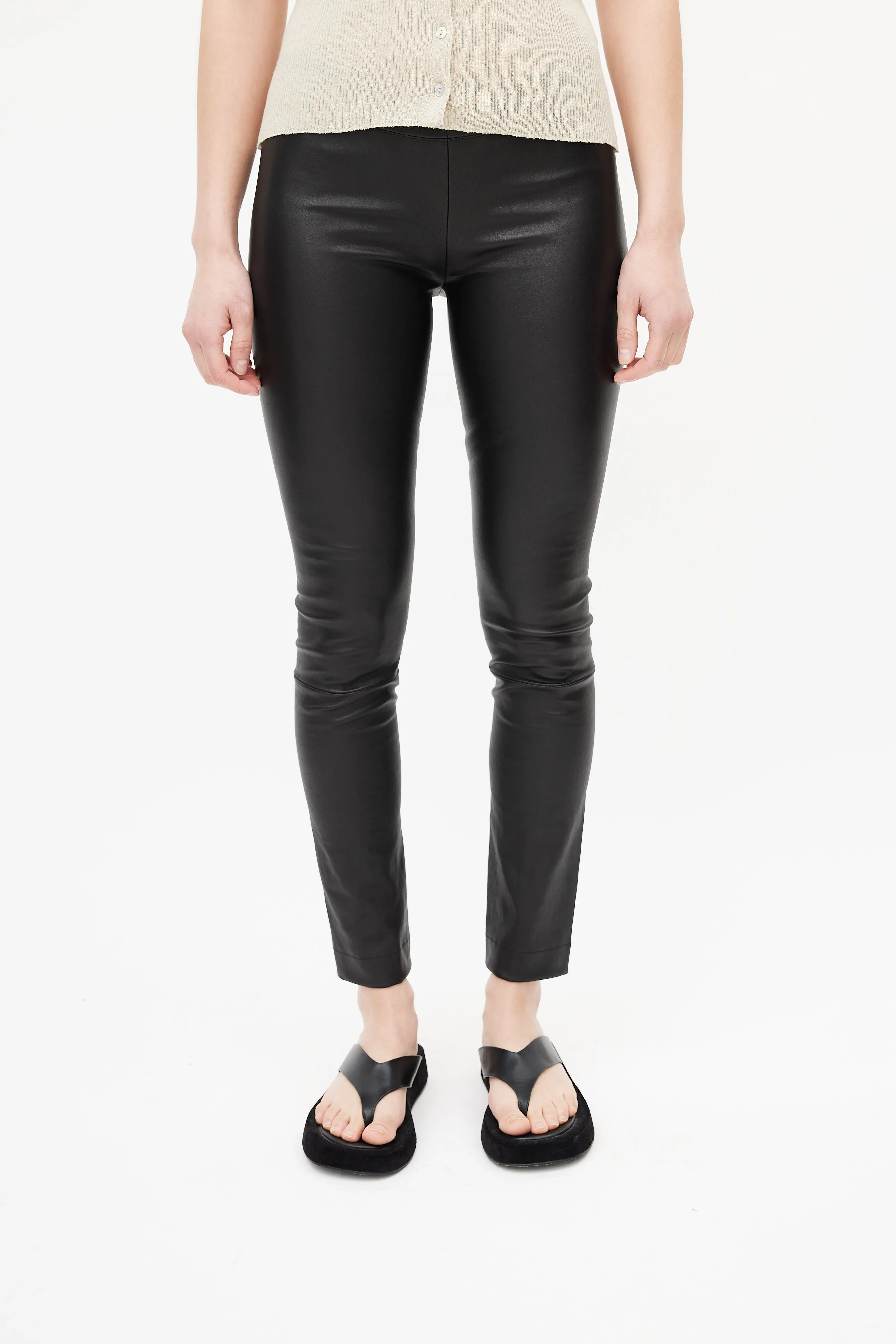 Black Leather Legging