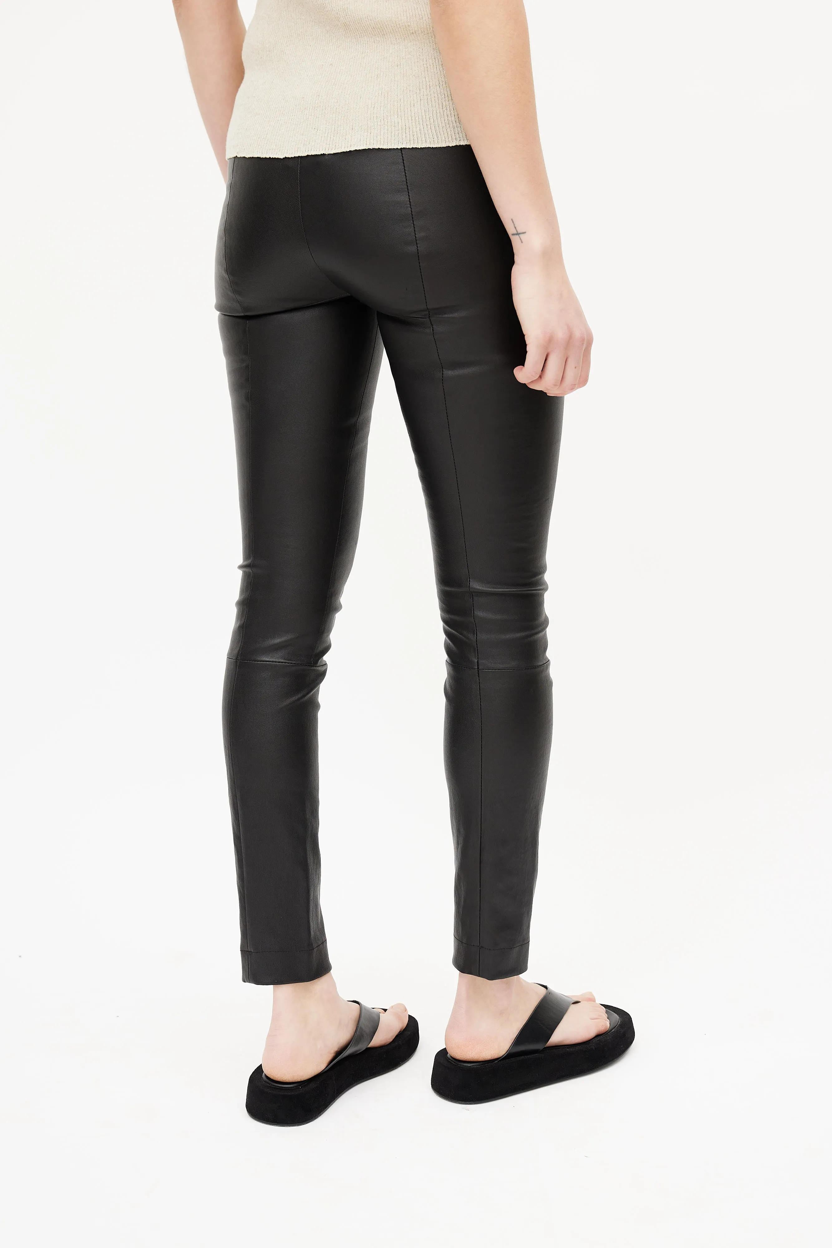 Black Leather Legging