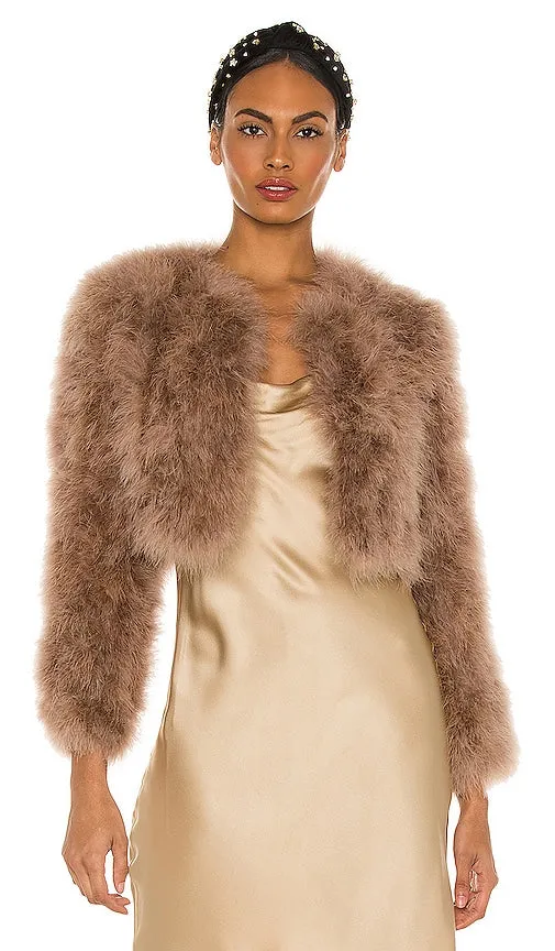 Bubish Manhattan Feather Jacket in Tan