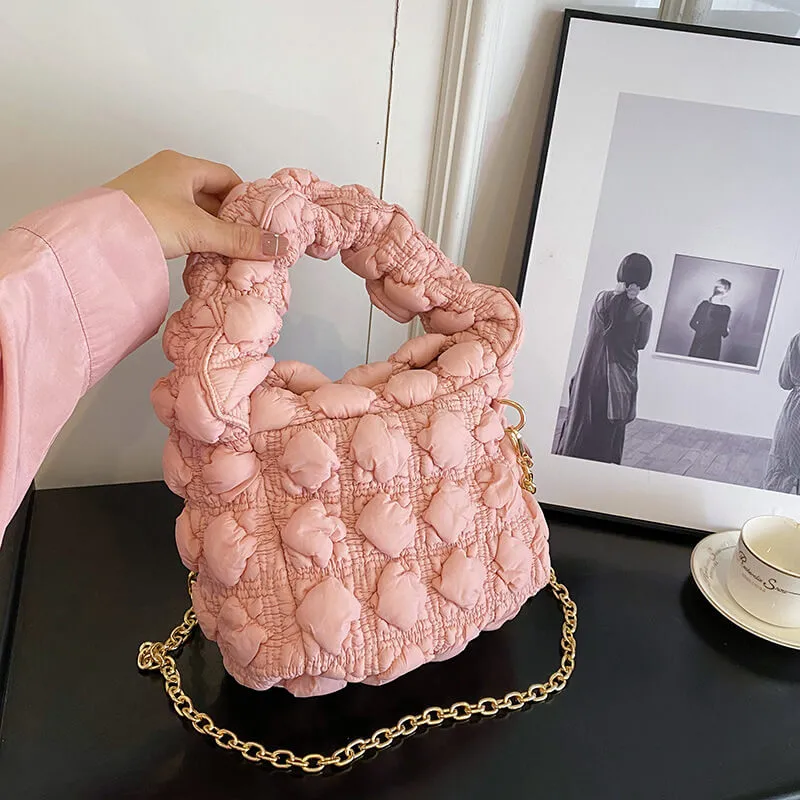 Colorful Square Bubble Puffer Bag-Showtown