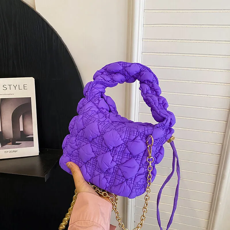 Colorful Square Bubble Puffer Bag-Showtown