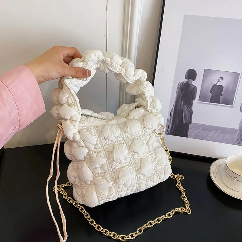 Colorful Square Bubble Puffer Bag-Showtown