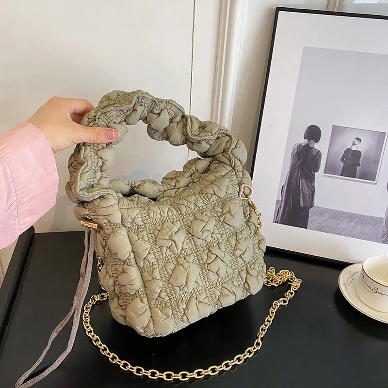 Colorful Square Bubble Puffer Bag-Showtown