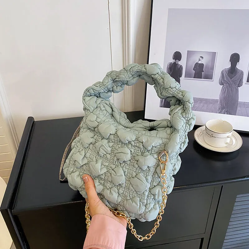 Colorful Square Bubble Puffer Bag-Showtown