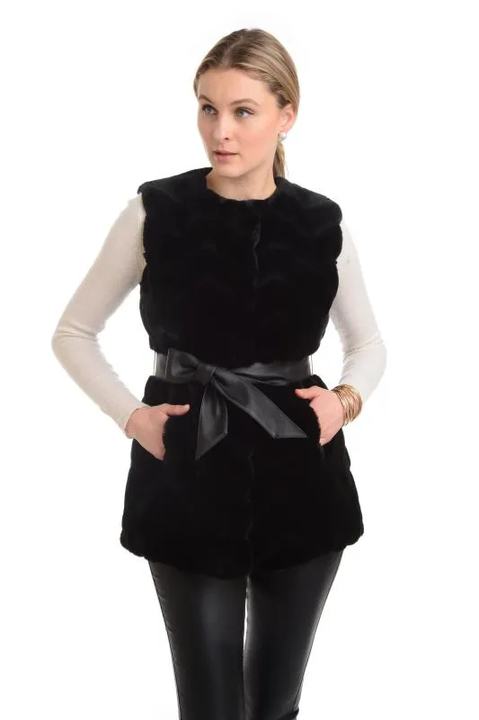 Fur Chevron Vest