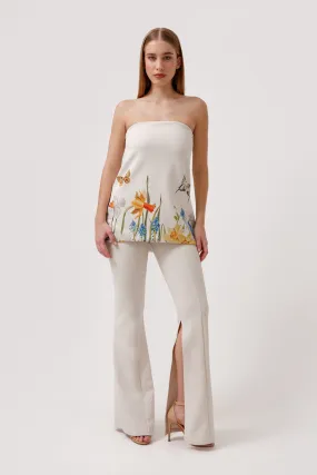 Gardenia High-Rise Flare Pant Beige