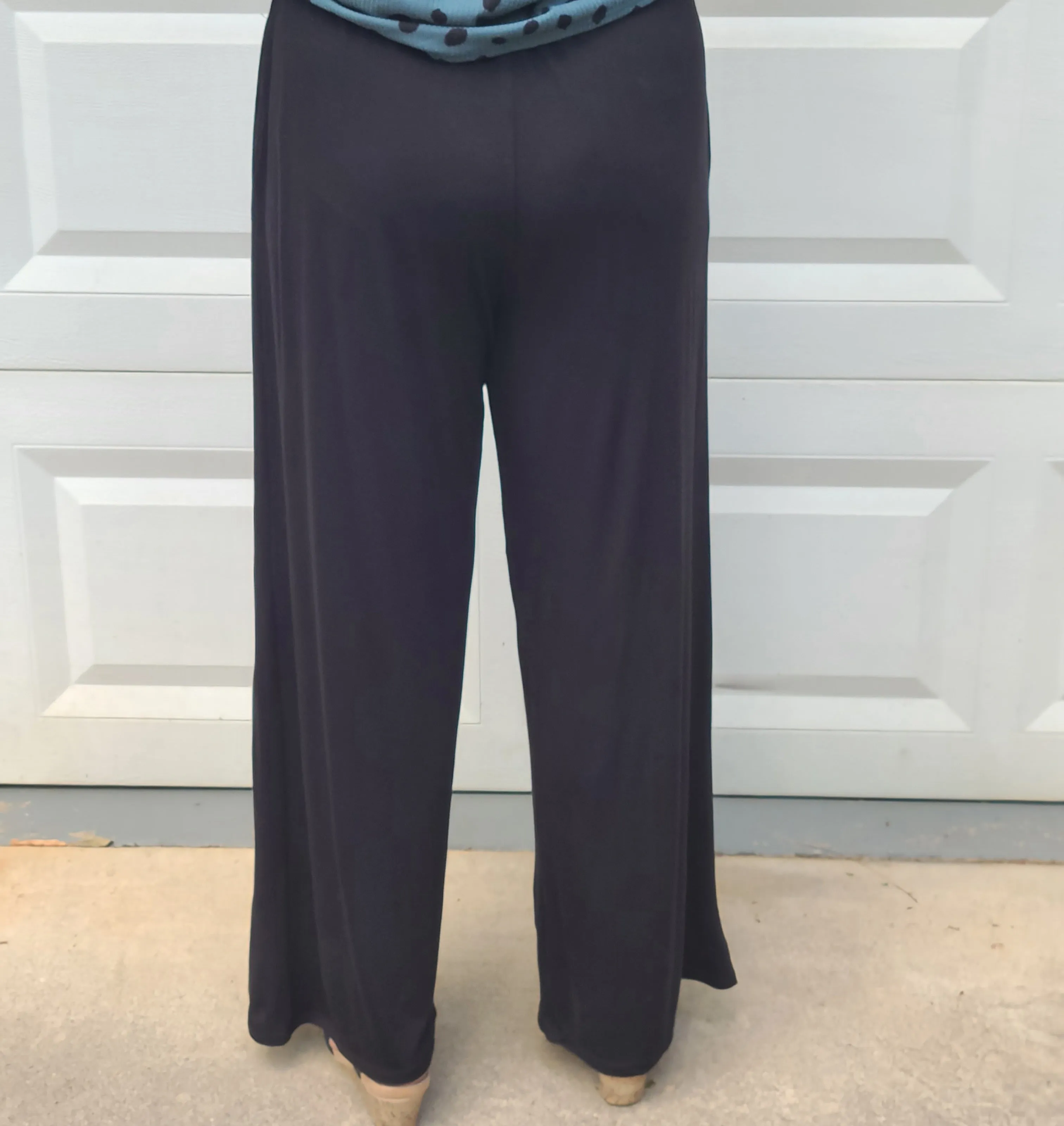High-Rise Wide Leg Pants in Black