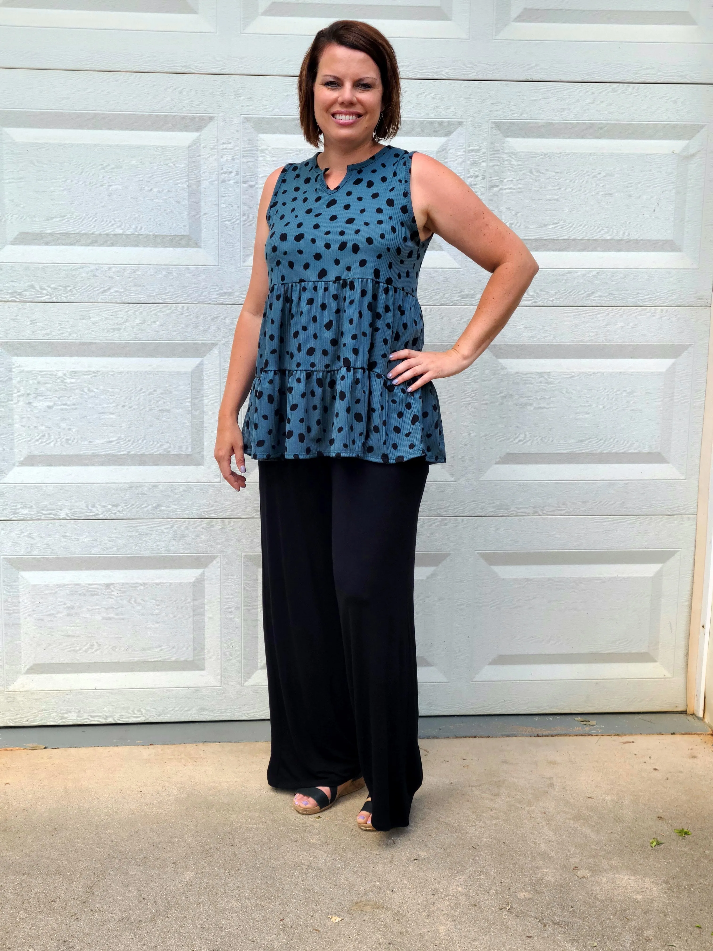 High-Rise Wide Leg Pants in Black