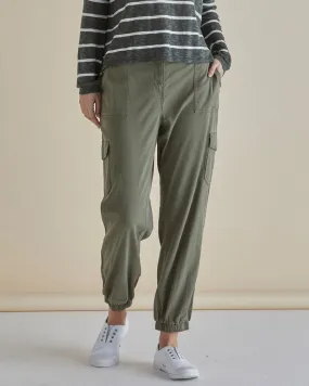 Lacey Lyocell Cargo Jogger - Khaki