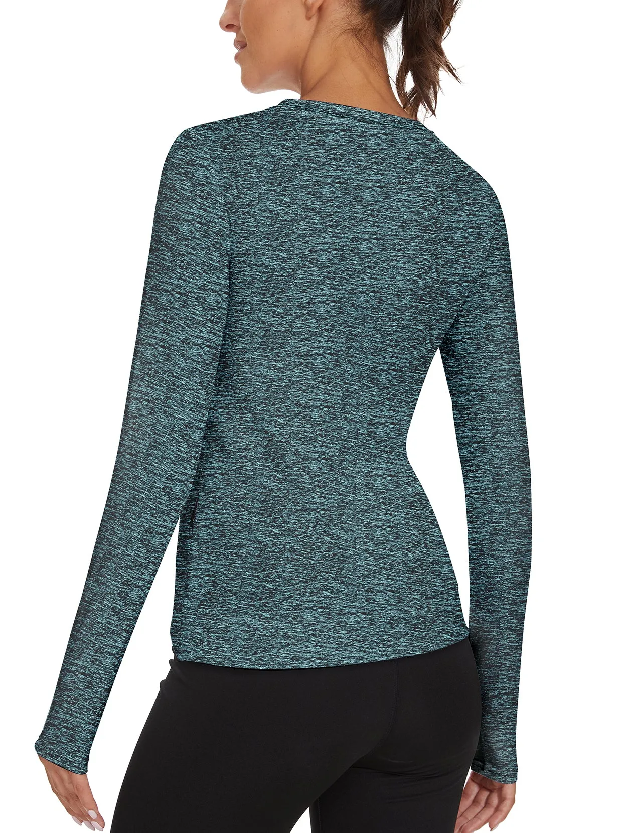 Ladies Pullover Crossed Hem Long-sleeve Thermal Tops