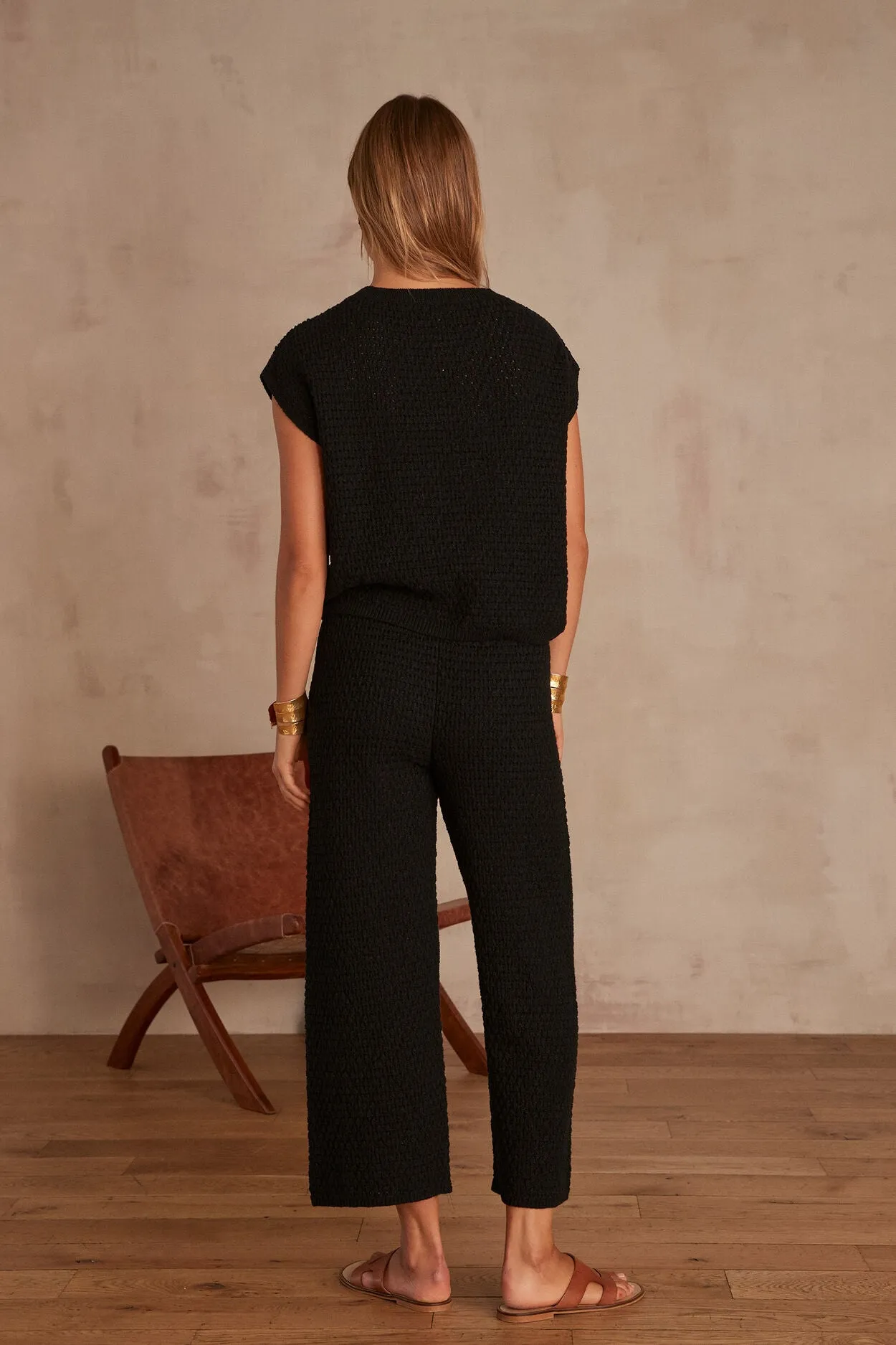 PALOMA BLACK CROCHET TROUSERS