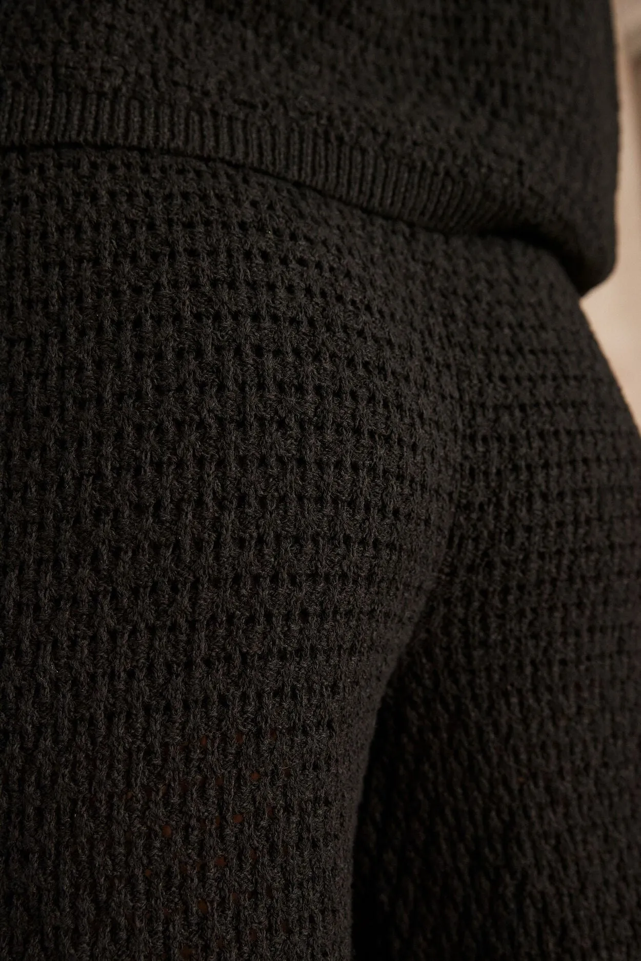 PALOMA BLACK CROCHET TROUSERS