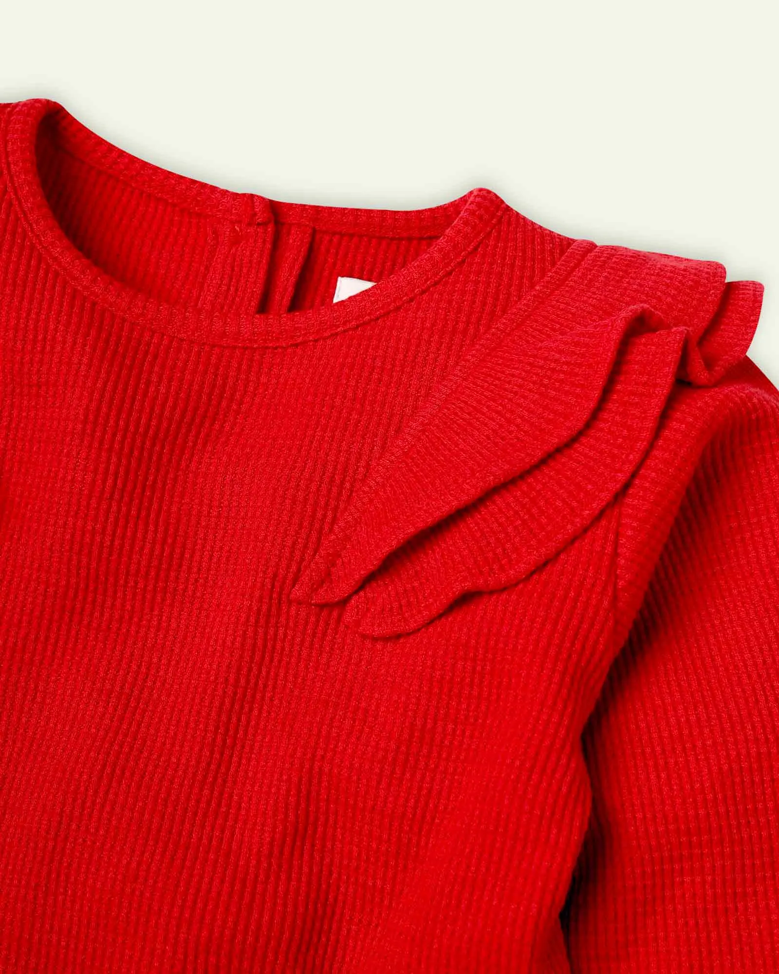Red Ruffled Top