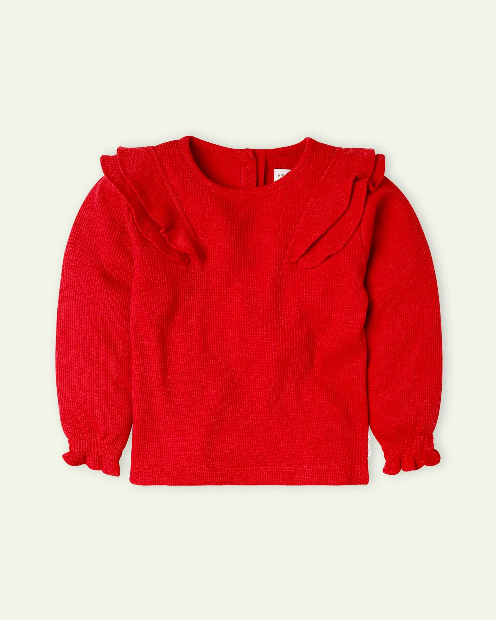 Red Ruffled Top