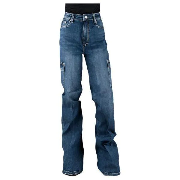 Women's Tin Haul High Rise Wide Leg Cargo Jean 10-054-0870-4000